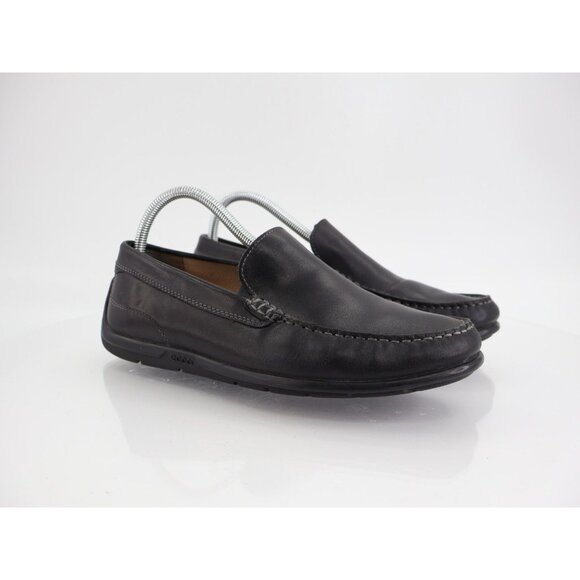 Ecco Men's Classic Moc Loafer Size 40 6 Driving Shoe Black Leather Slip On Comfy - Picture 1 of 11